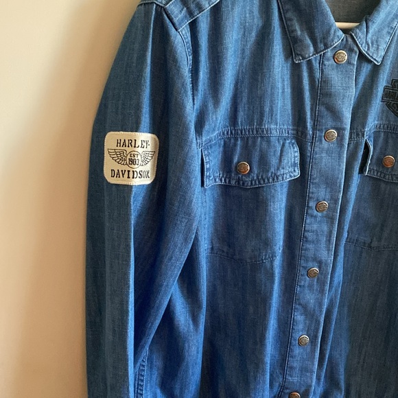 Harley-Davidson Blue Denim Jacket - Picture 3 of 5